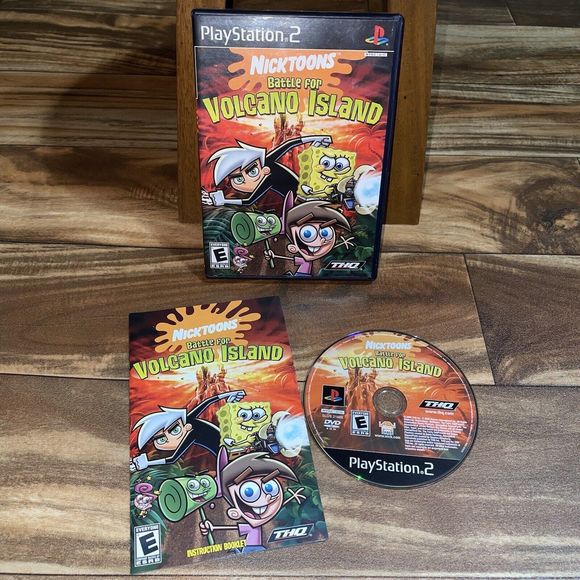 Nicktoons: Battle for Volcano Island (Sony PlayStation 2, 2006) CIB Complete - Picture 1 of 7